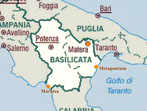 cartina di basilicata