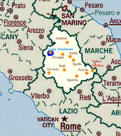 cartina di Umbria