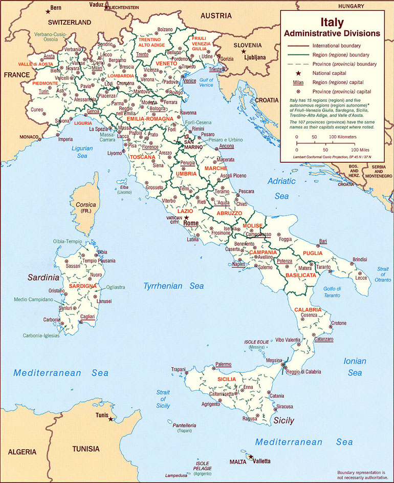 Cartina Regione d'Italia cartina italia regione