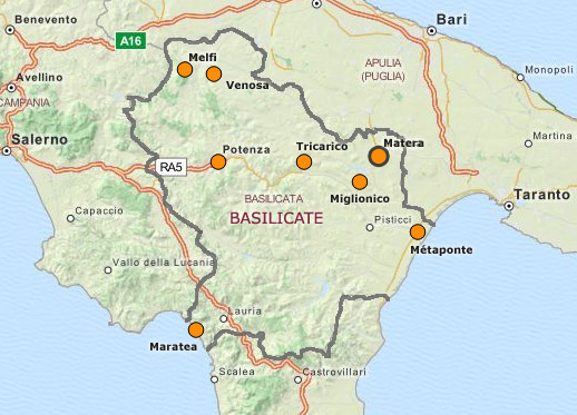 carte de la basilicate