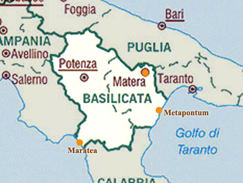 cartina di basilicata