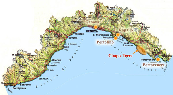 mappa liguria