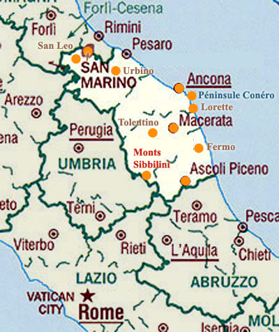 carte cote adriatique italie