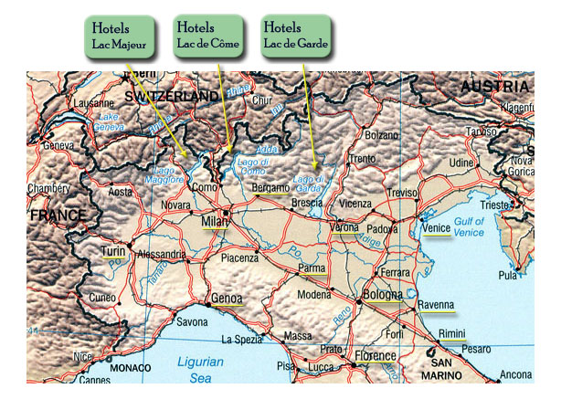 Hotels En Italie Du Nord Grands Lacs Alpes Italiennes Plaine Du Po Milan Turin Bologne