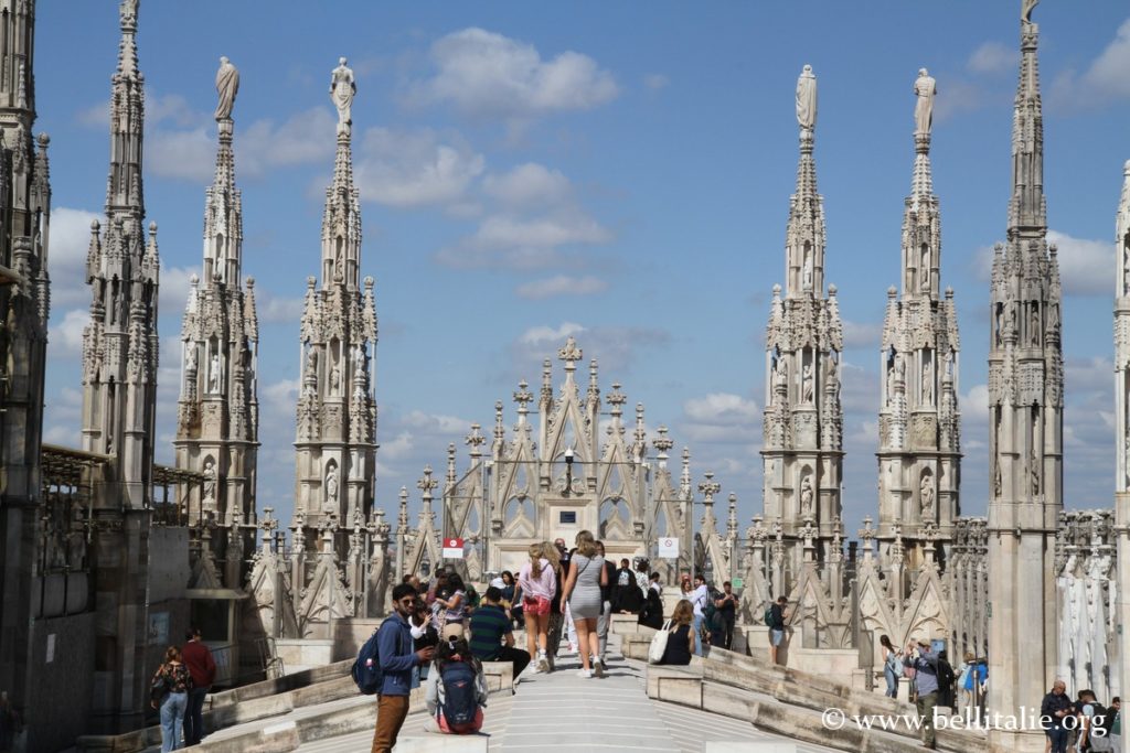 Foto della terrazza superiore del duomo di milano