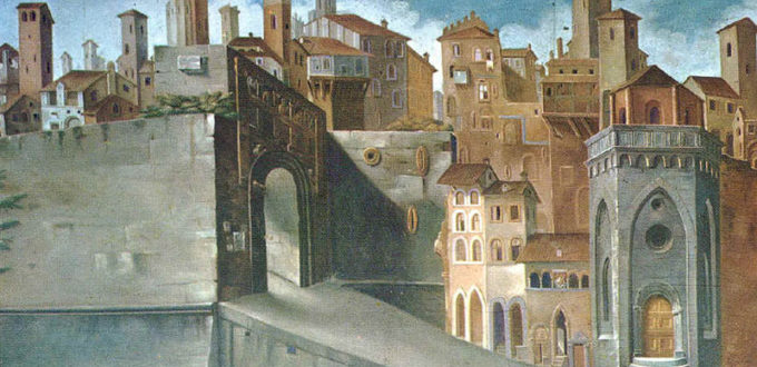 Perugia in un affresco del Bonfigli XV secolo