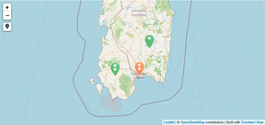 Map of Sardinia