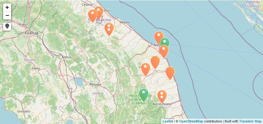 Mappa di Marche