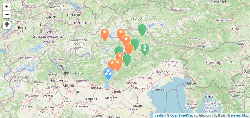 Map of Trentino-South Tyrol