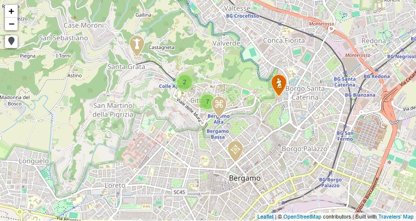 Carte de Que voir à Bergame