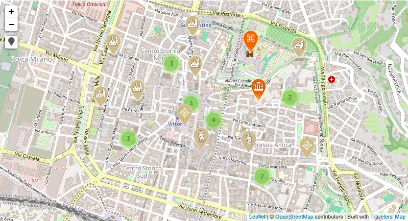 Carte de Que voir à Brescia