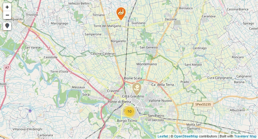 Map of What to See in Pavia