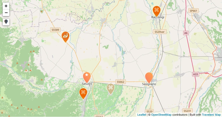 Carte de Saluces et environs