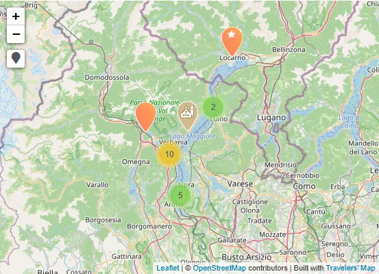 Mappa di Cosa vedere sul Lago Maggiore