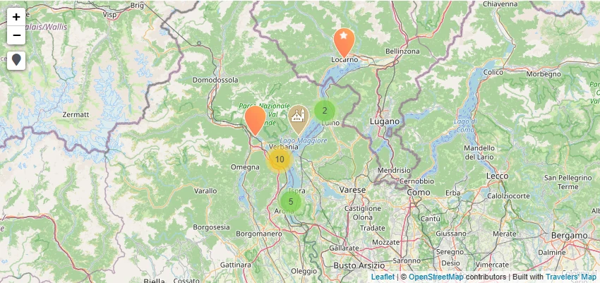 Mappa di Cosa vedere sul Lago Maggiore