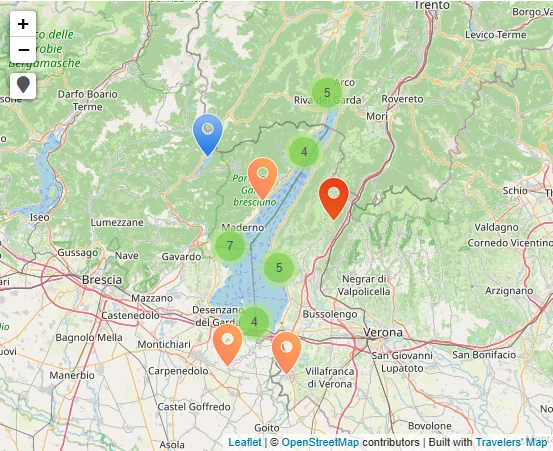 Mappa di Cosa vedere sul Lago di Garda