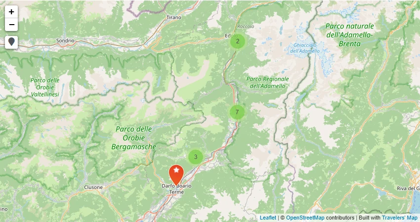 Map of Valcamonica Rock Art Sites